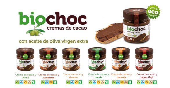 Cremas de cacao para unta con AOVE - BioChoc